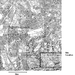 Fig 2 - map showing the site location